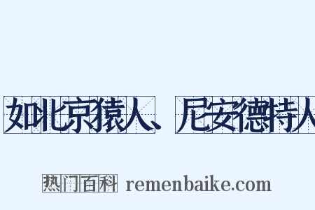 如北京猿人、尼安德特人是什么意思的图片